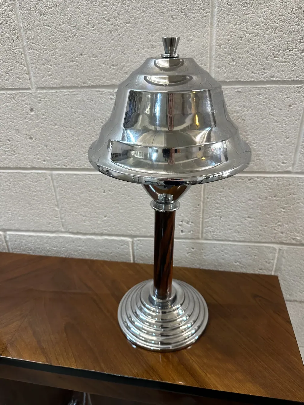 Two antique table lamps with a dazzling shine, cozy ambiance.