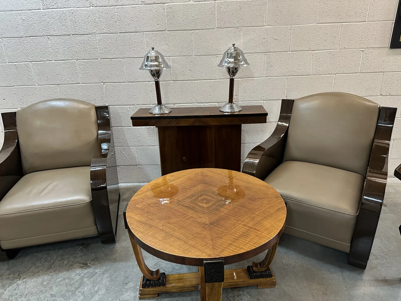 two antique table lamps in a cozy setting