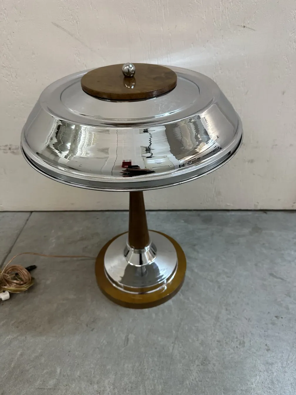 two antique table lamps with decorative design