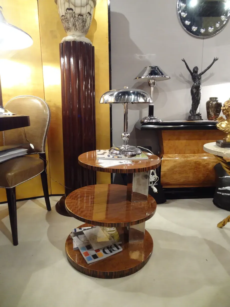 Antique table lamp with elegant design in a cozy setting.