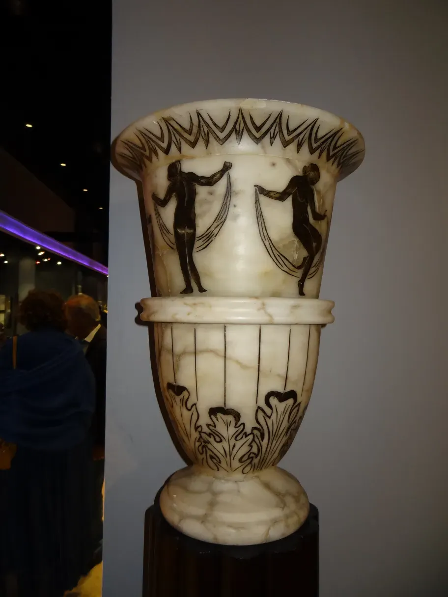 two antique floor lamps with decorative design