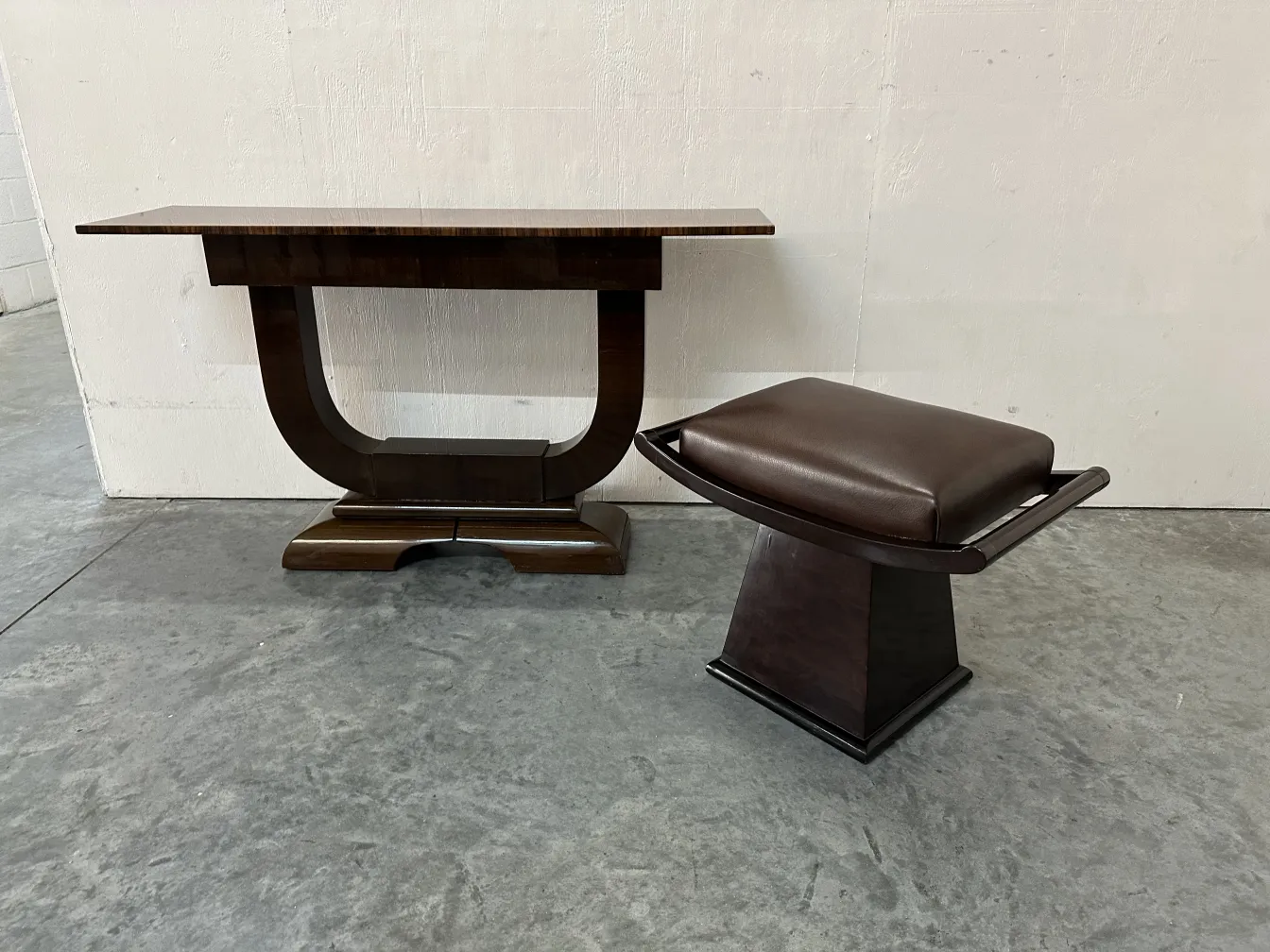 antique stool with a modern elegant design, in a serene setting