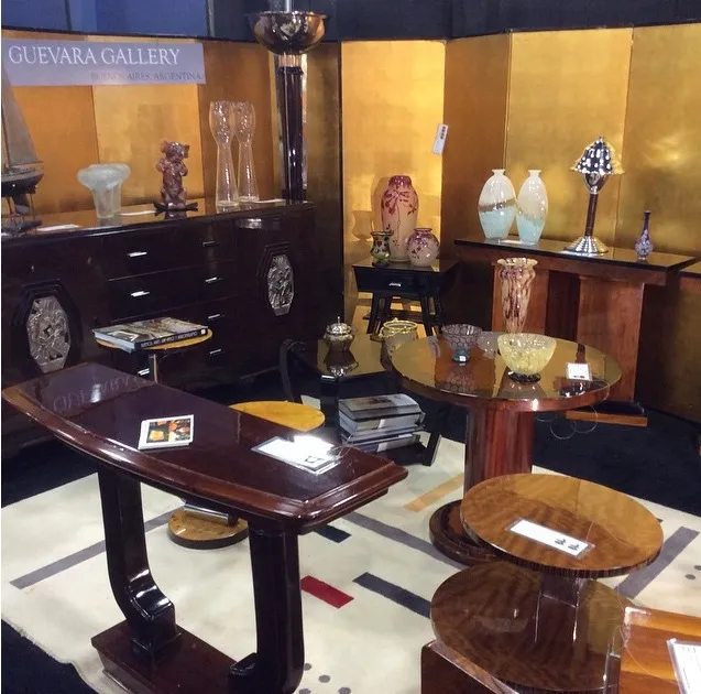 Antique small table in a decorative environment with other items