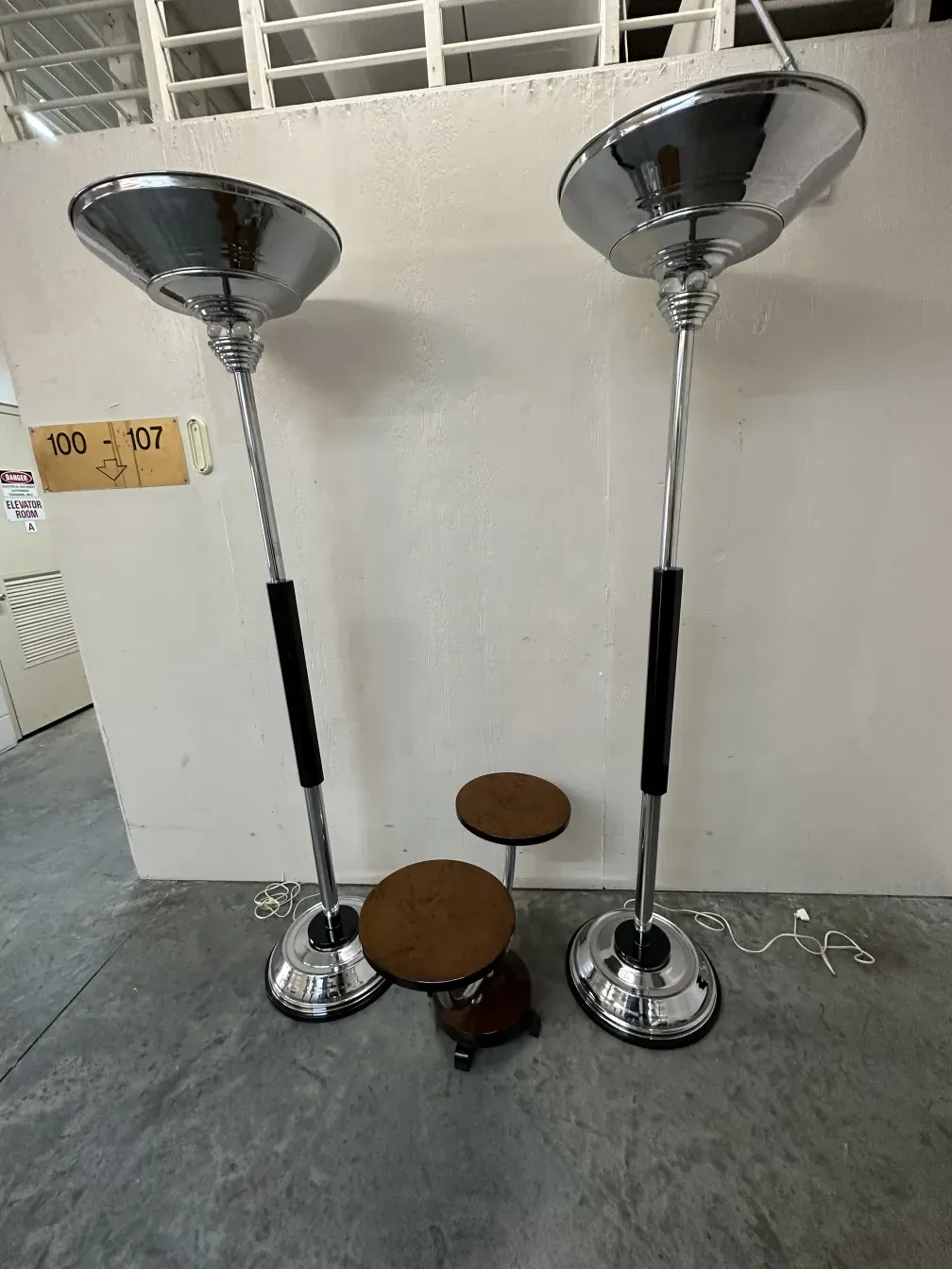 antique small table in a modern setting, featuring shiny details