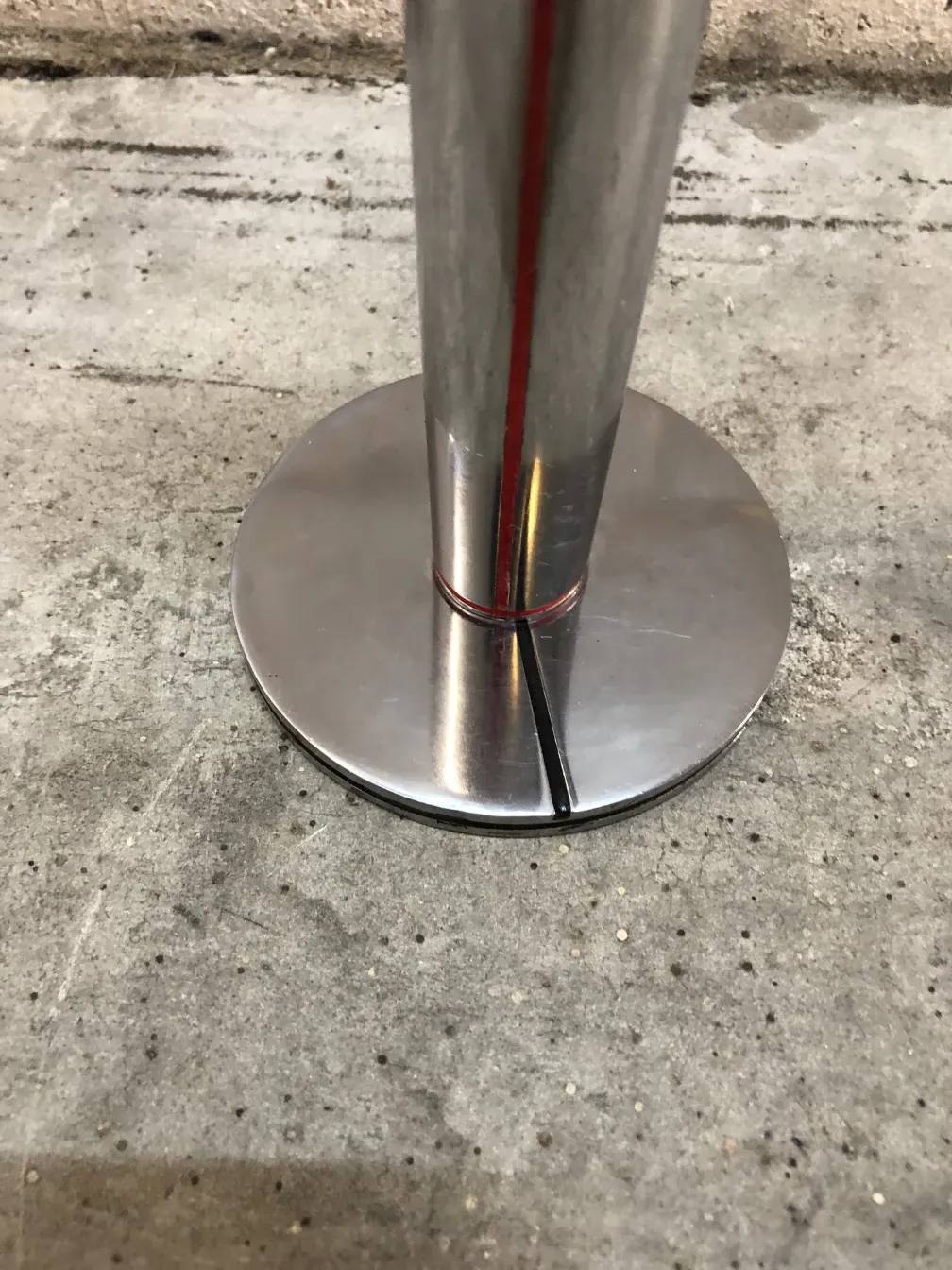 Detailed view of 2 antique candlesticks, round base, neutral environment