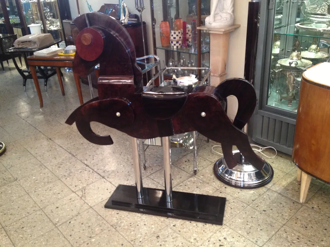 antique decorative horses in an antique setting