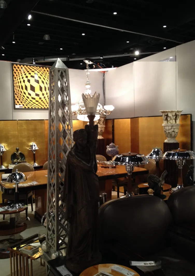 antique obelisk in an elegant decorative setting