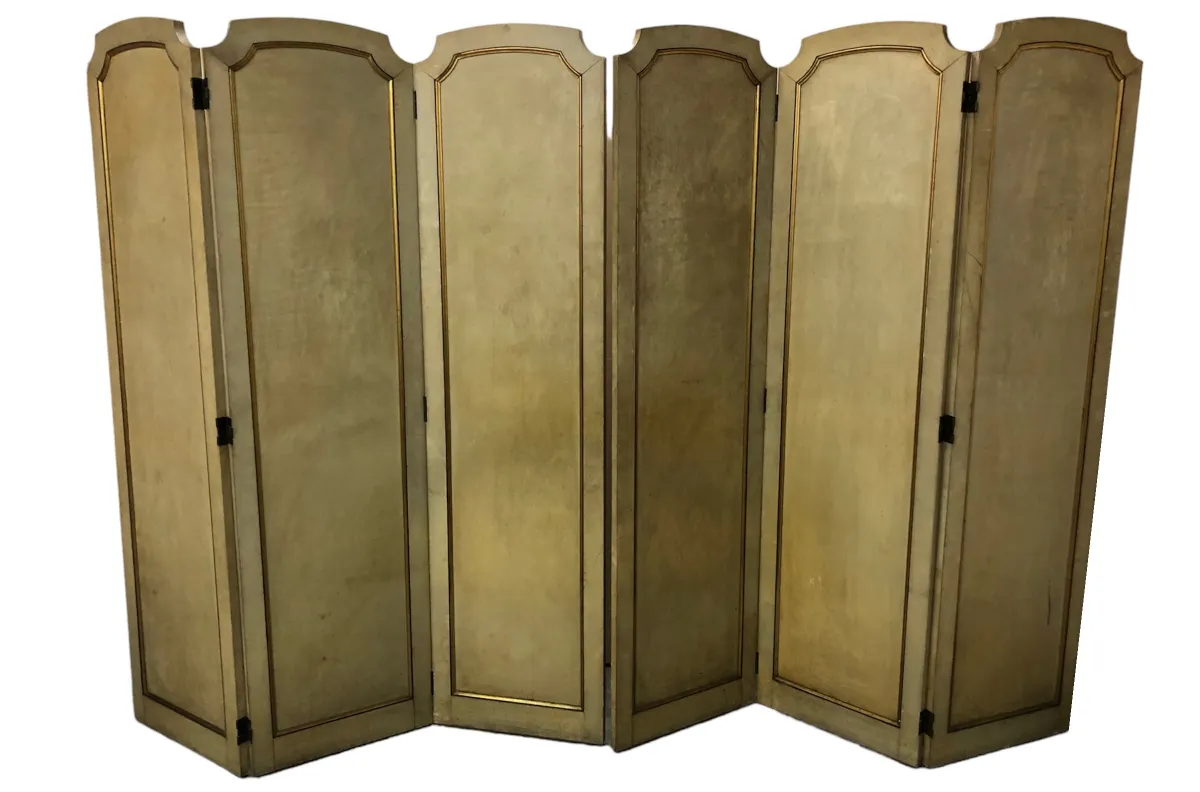 antique folding screens by adolphe chanaux in a stylish setting