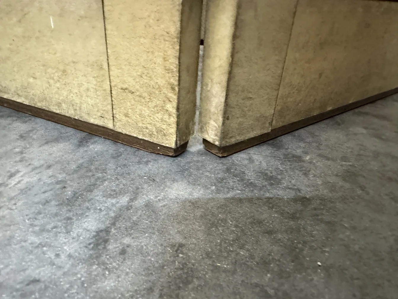 two antique folding screens with unique design by Adolphe Chanaux