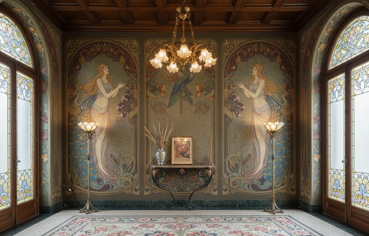 antique console by edgard brant in a decorative room