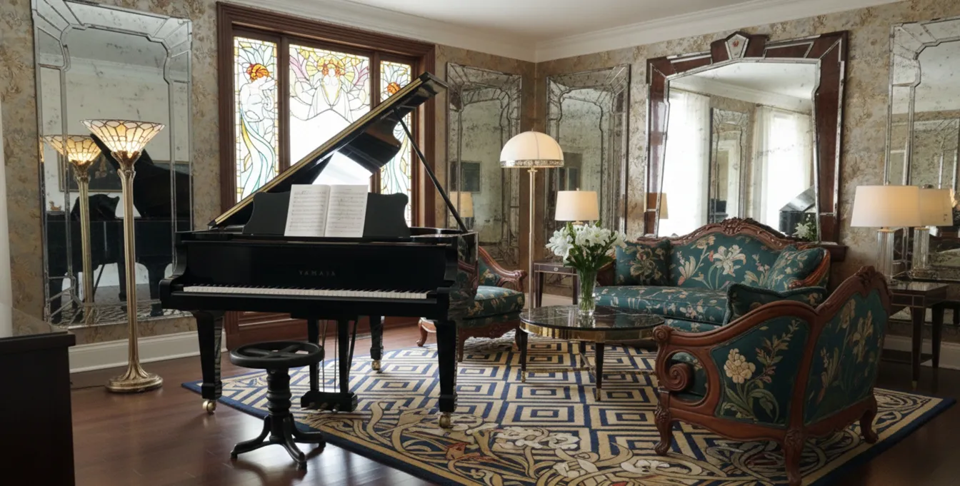 sgabello antico thonet in una stanza elegante