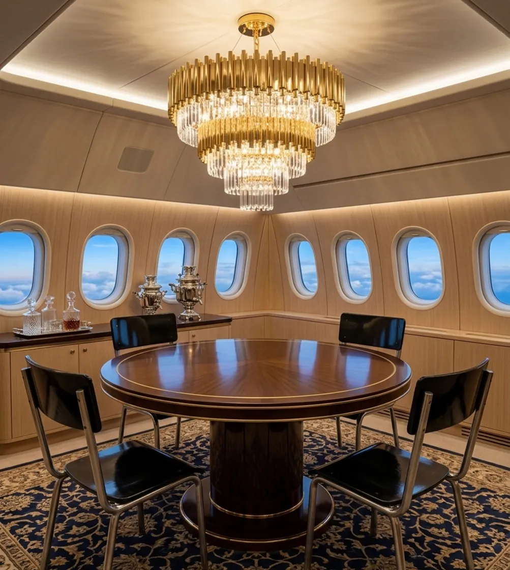 周围装饰优雅的四把古典椅子