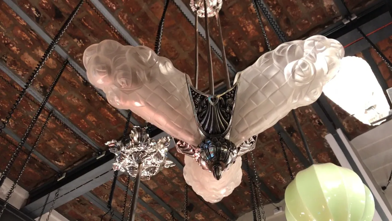 antique hanging lamp degue with a simple texture and soft colors, surrounded by a cozy atmosphere