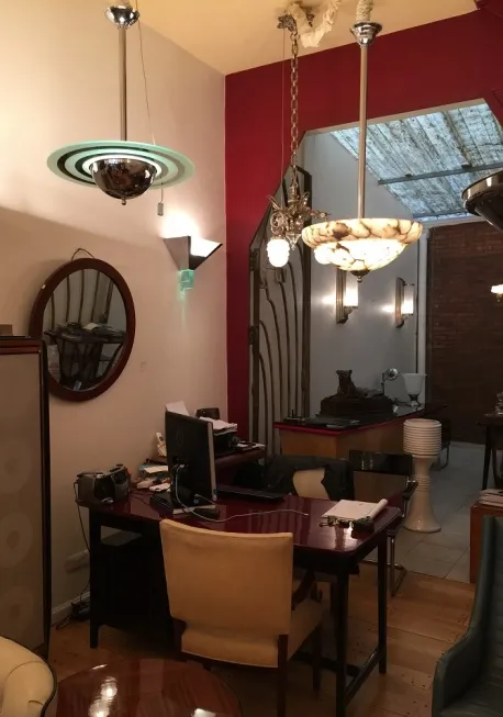 decorative antique mirror in a vintage-style room