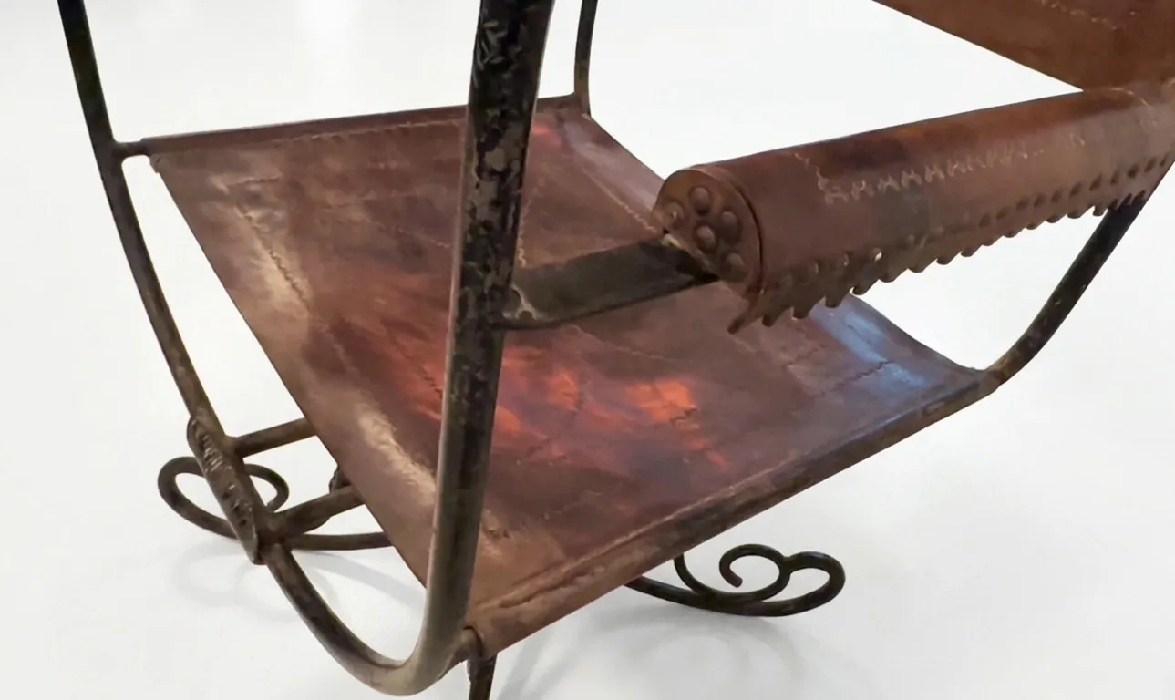 antique armchair with artistic design in spacious environment