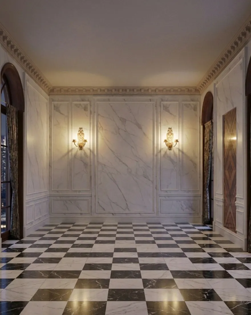 Antique pair of sconces in an elegant setting