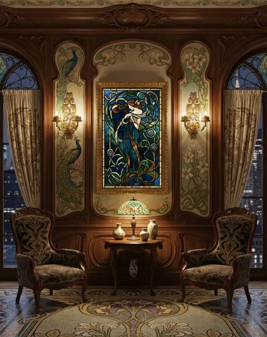 antique pair of sconces illuminating the wall elegantly