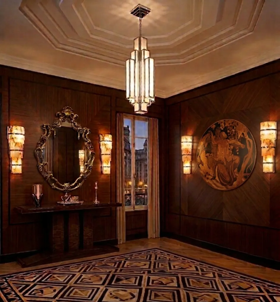elegant antique console in a room