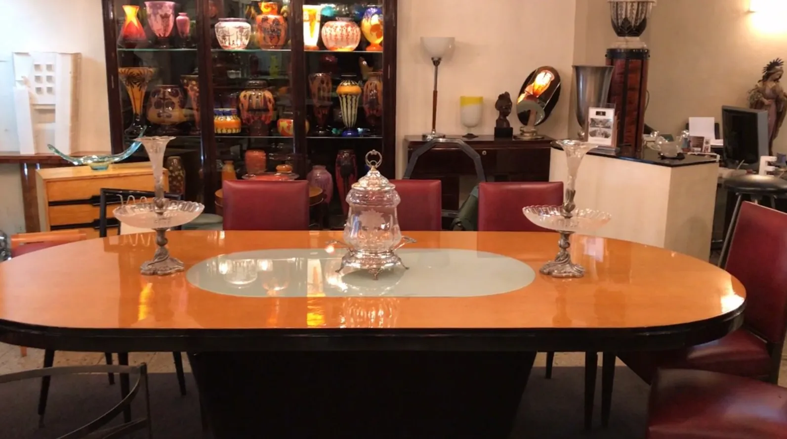 古董潘趣酒碗 wmf 带盖及金属装饰设计