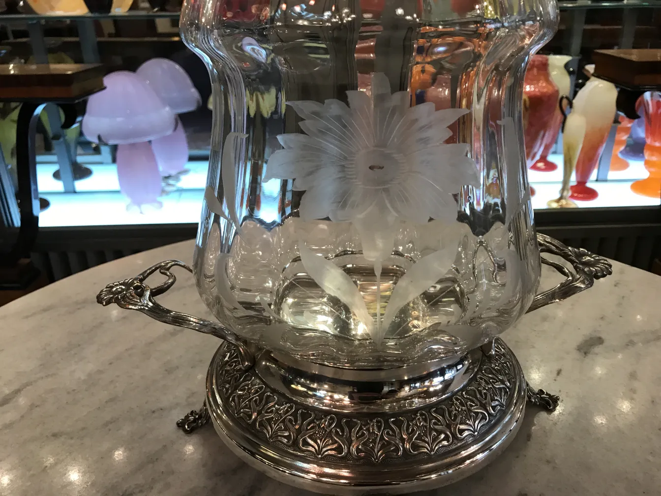 古董潘趣酒碗 wmf 带盖及金属装饰设计