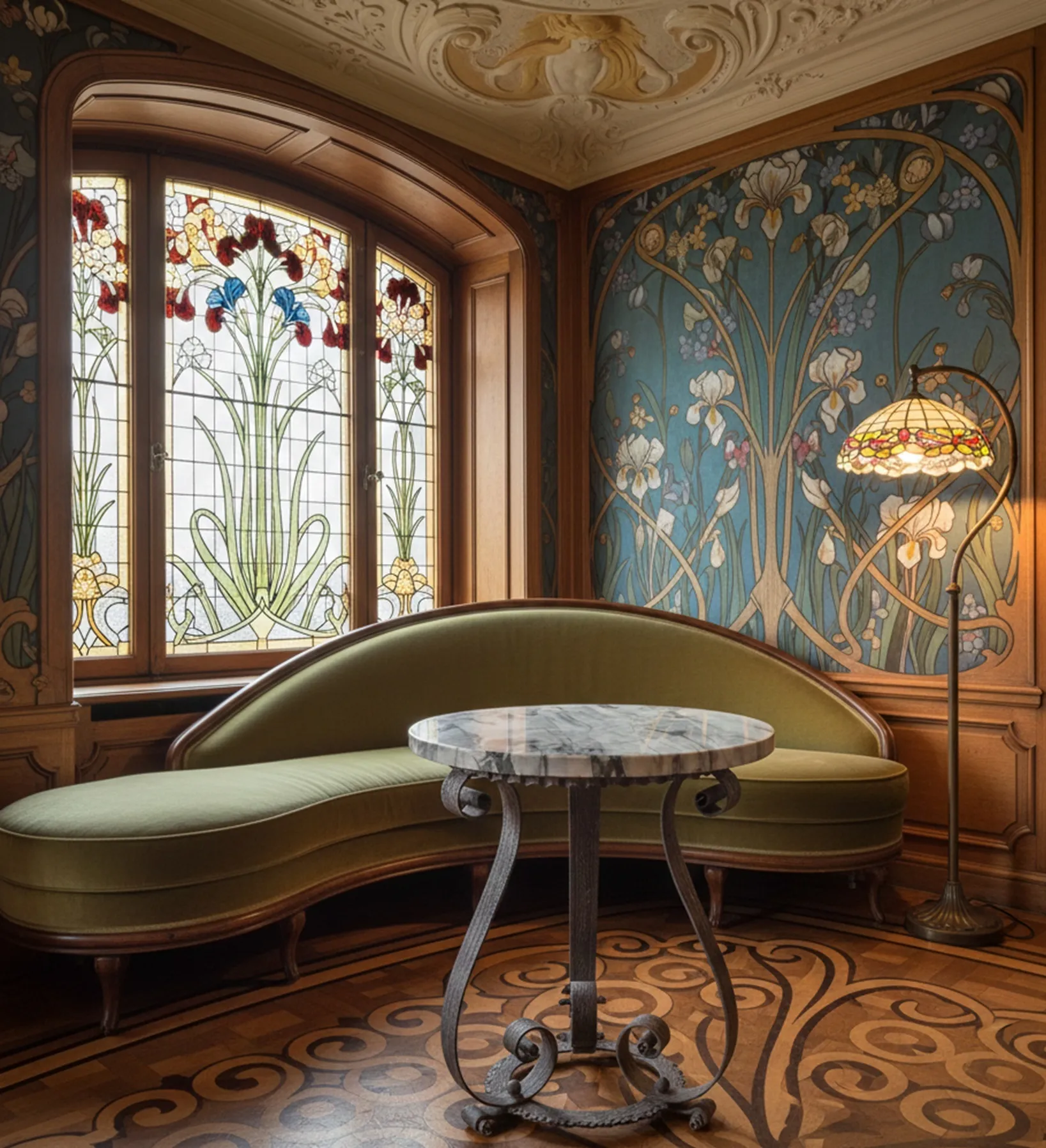 Antique classic style table in an elegant setting