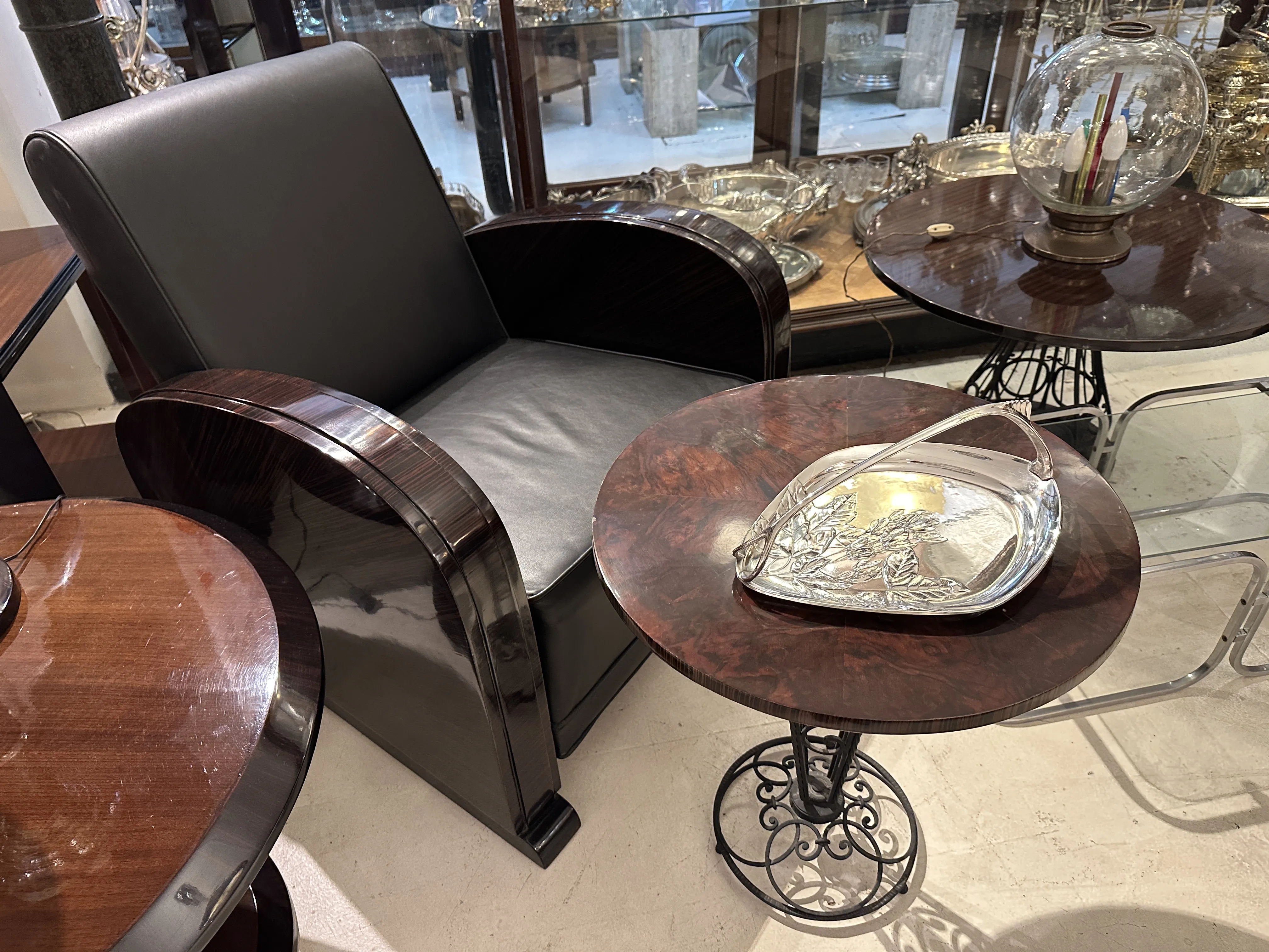 antique card tray WMF placed on a stylish table