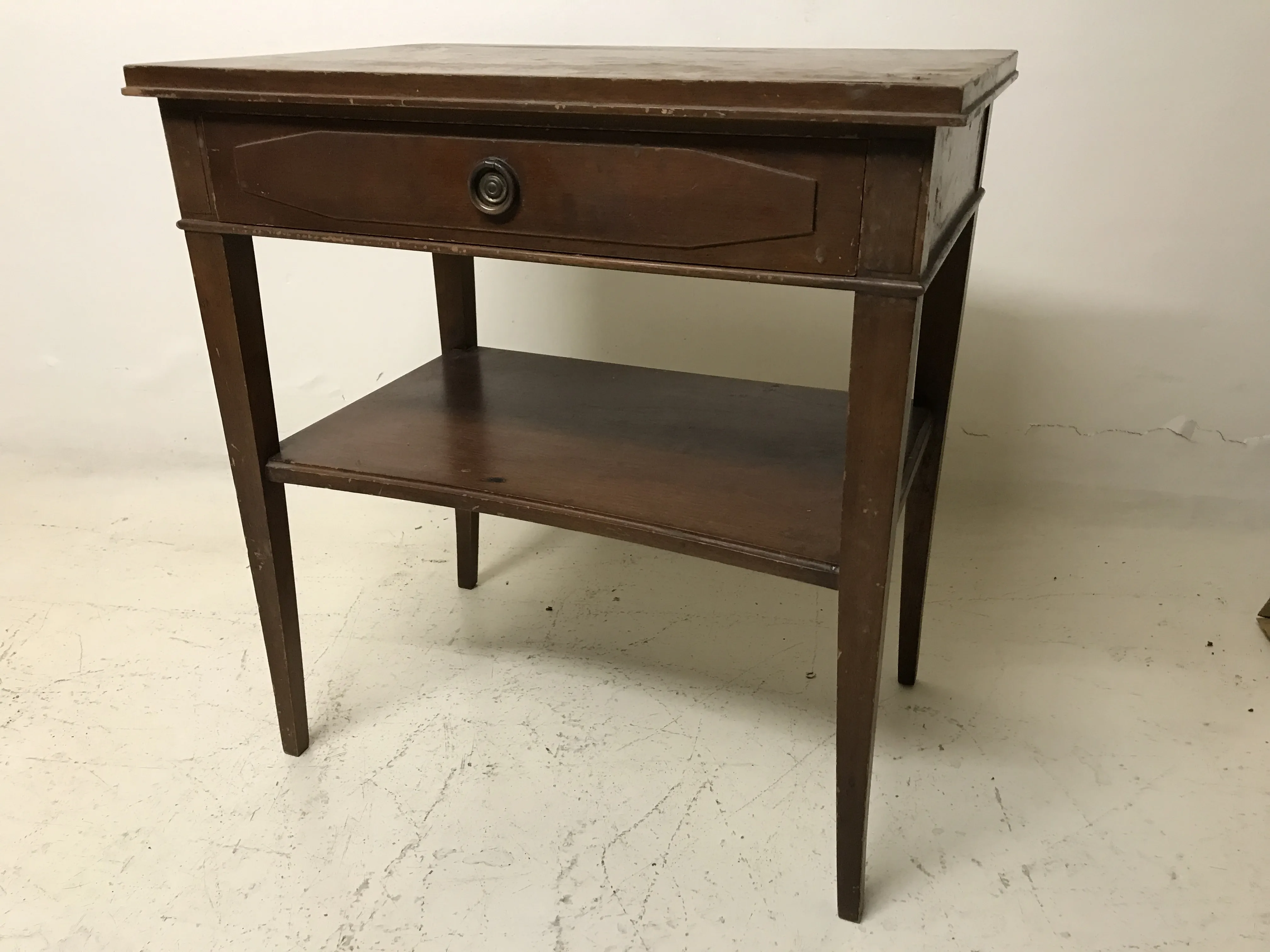 antique table with a drawer, elegant and classic