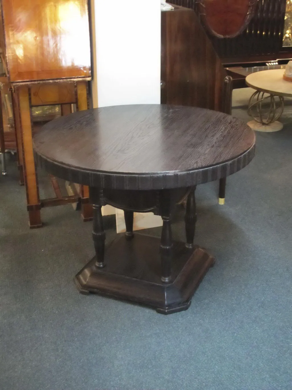 antique table by jean michel frank for 2 people with elegant features in a classic setting