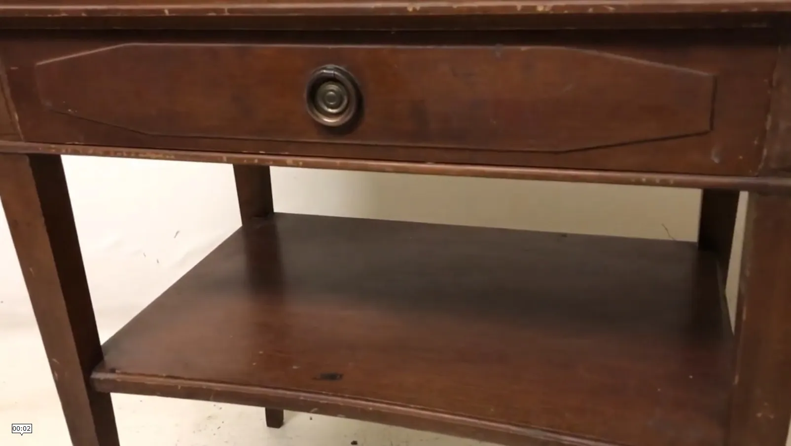 antique table andré arbus with a classic design, featuring a small drawer