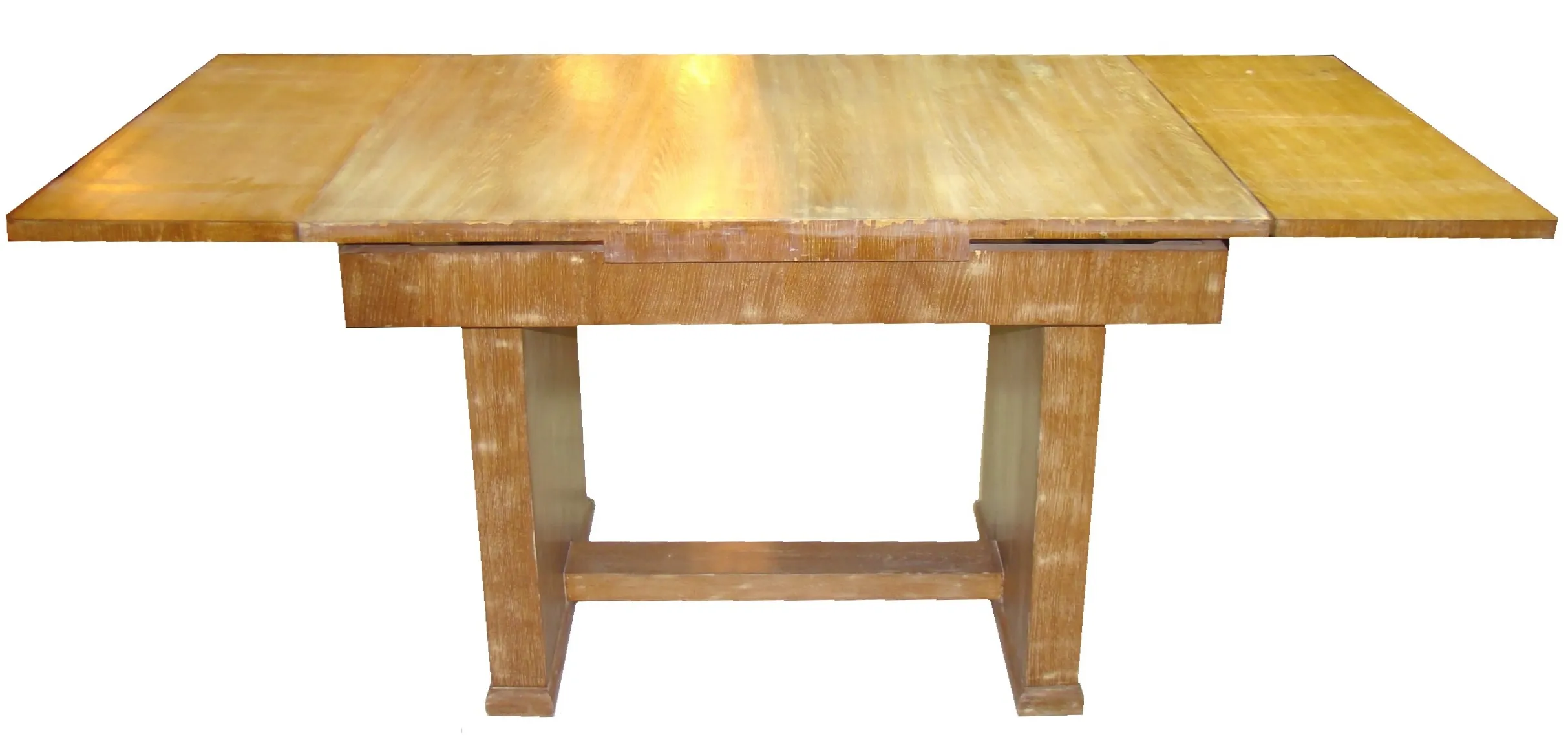 antique dining table by Jean Michel Frank, extended for 6 or 4 people, featuring a classic, elegant design in a cozy setting.
