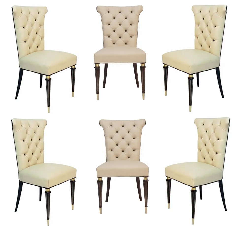 Conjunto de 6 cadeiras antigas para restaurar, design elegante