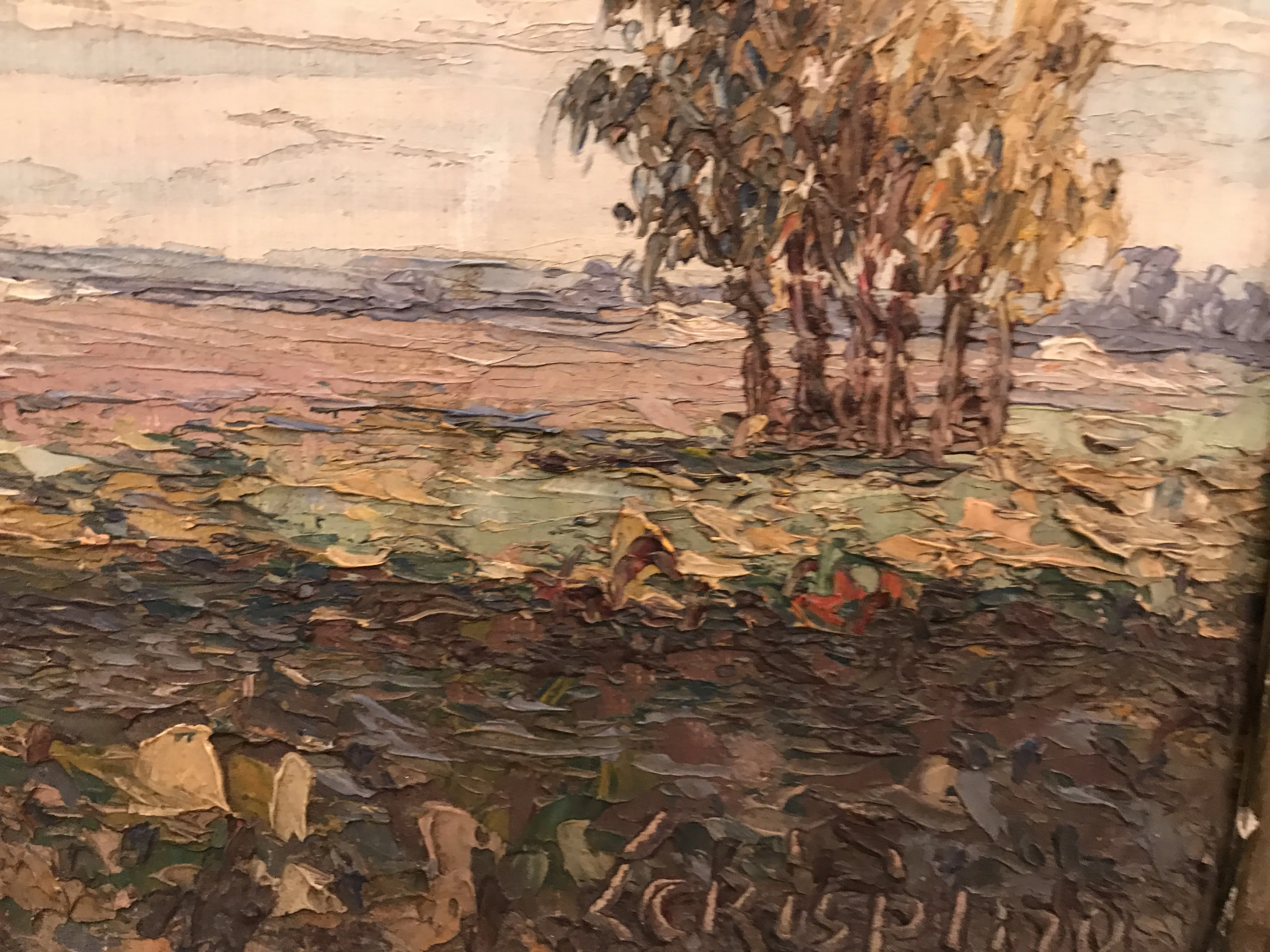 selo antigo luis crispino em uma paisagem