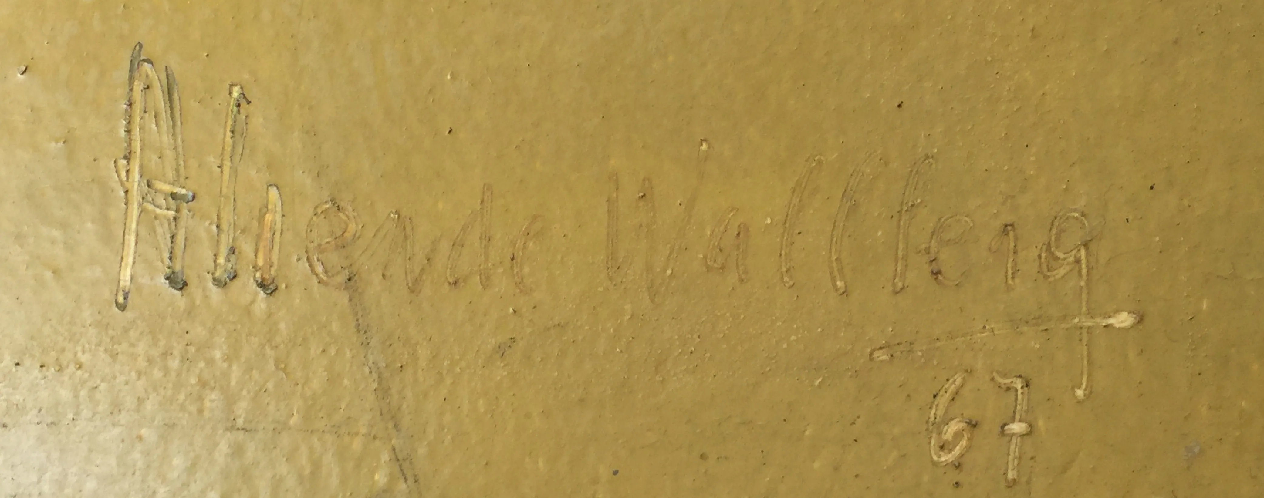 selo antigo Ahende Wallferg com inscrição visível.