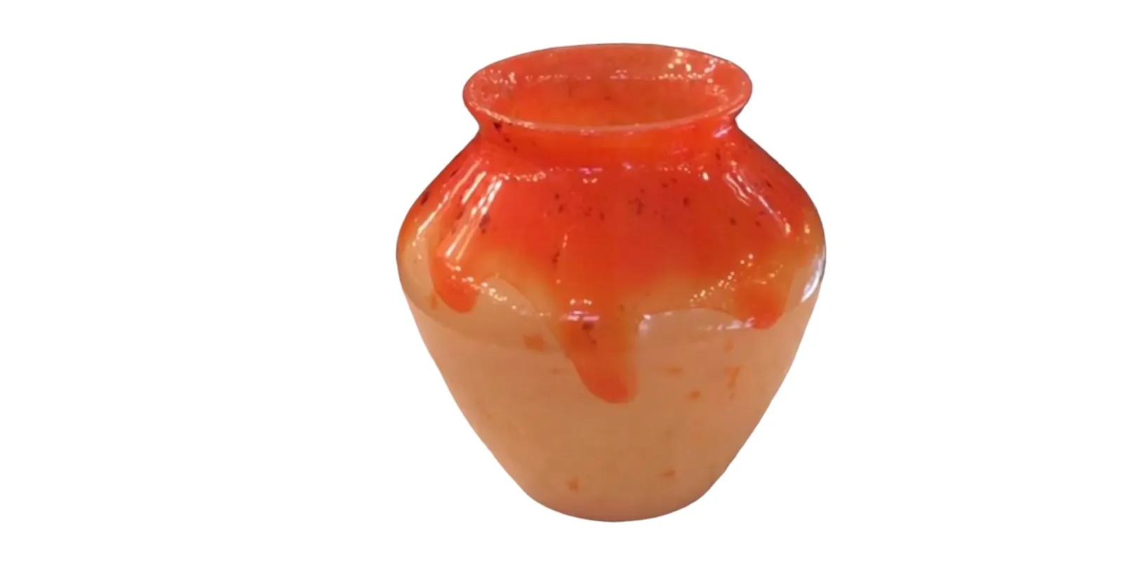 古董韦玛士华士的签名玻璃，带红色装饰