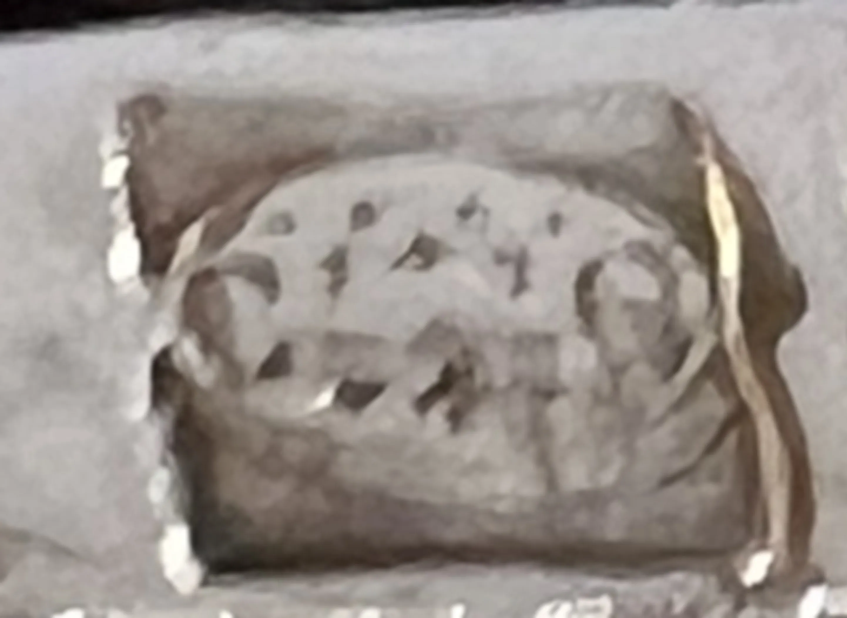 古董印章带有christofle cc的设计在深色背景上