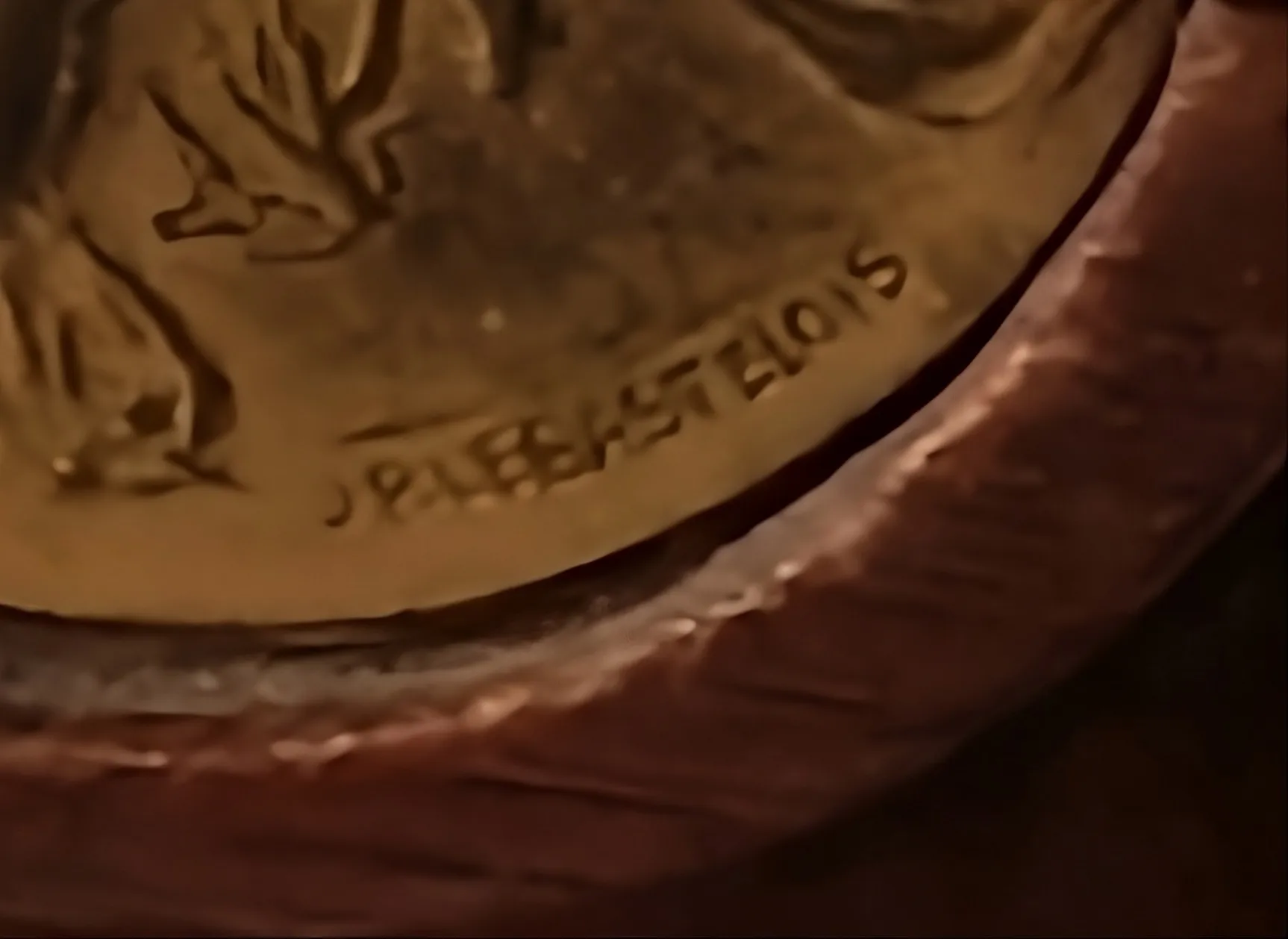 古老的印章 jules prosper legastelois 特写