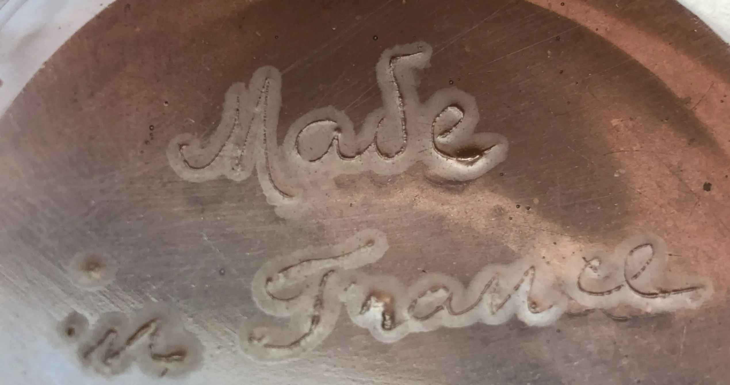 印章带古老的Made in France刻字