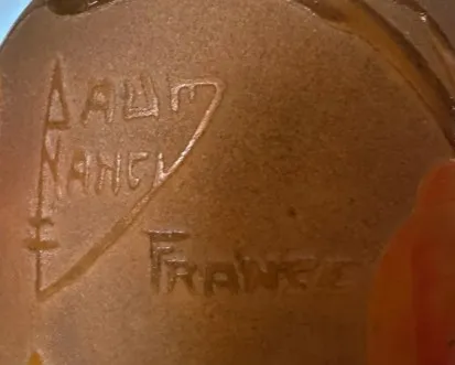 antikes siegel daum nancy france mit sichtbarem signatur