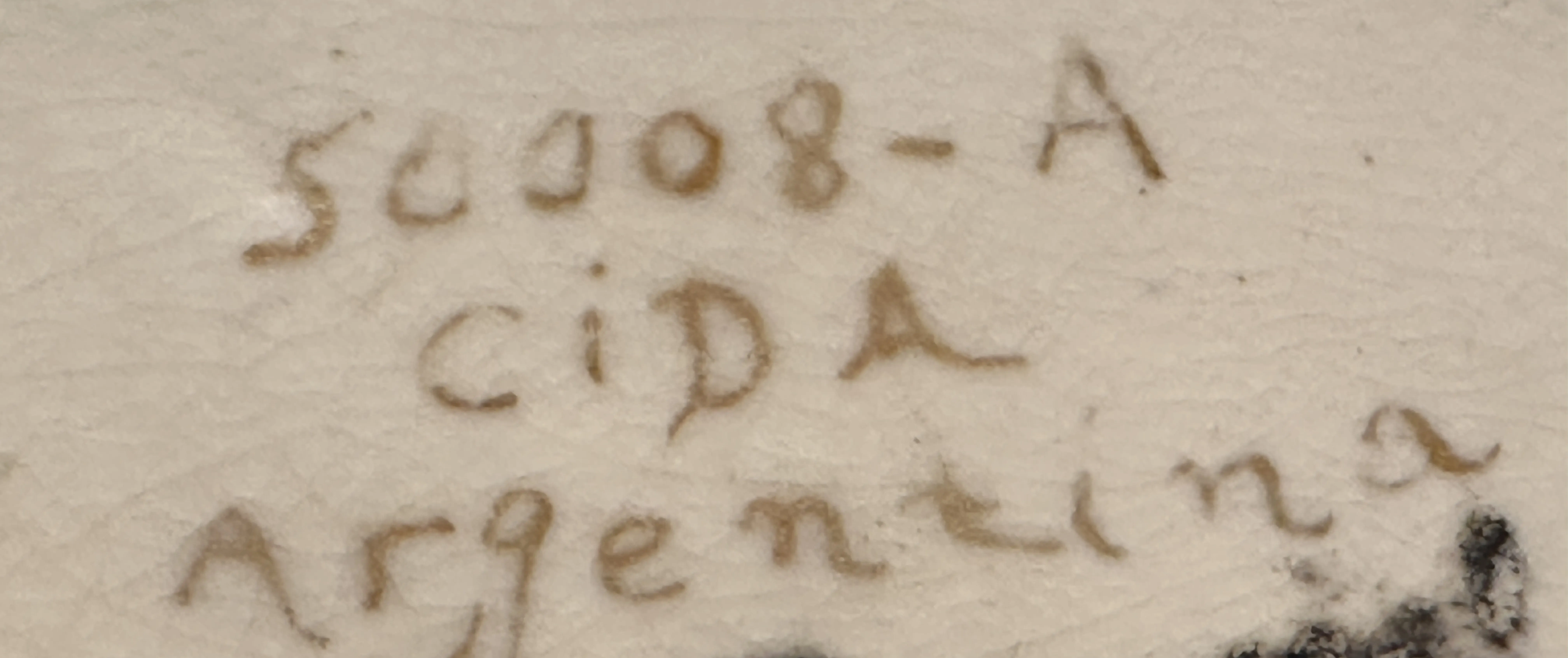 antikes Siegel mit cida argentina Inschrift und der Nummer 50008-A