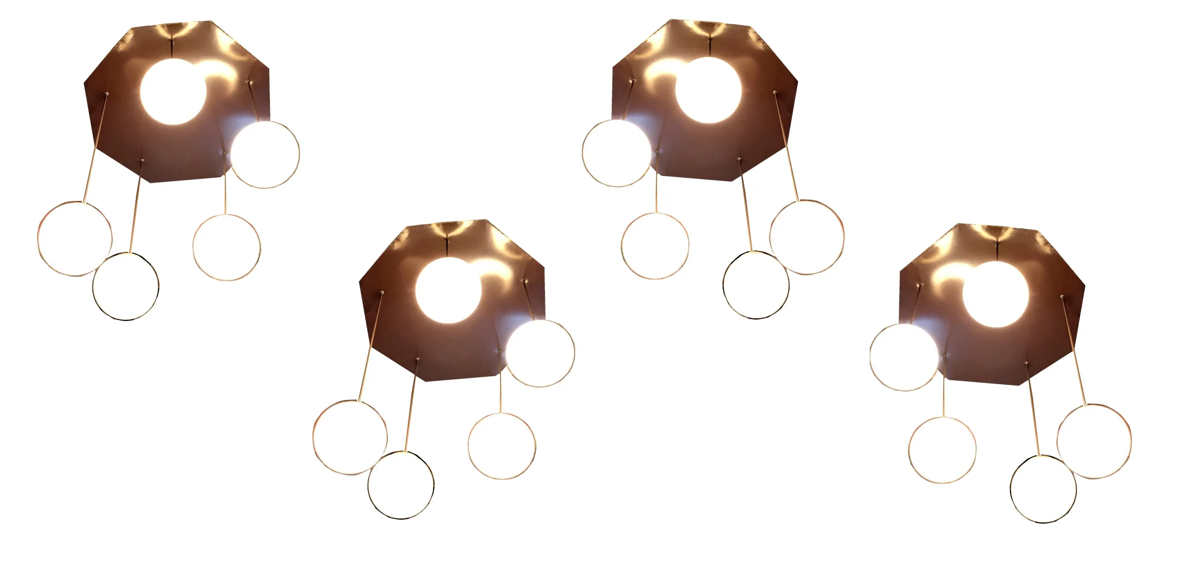 four antique hanging lamps with stylish design