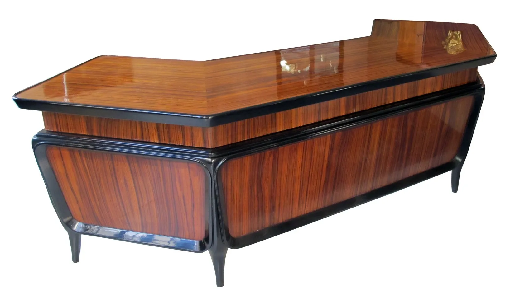 antique wood desk with elegant design.