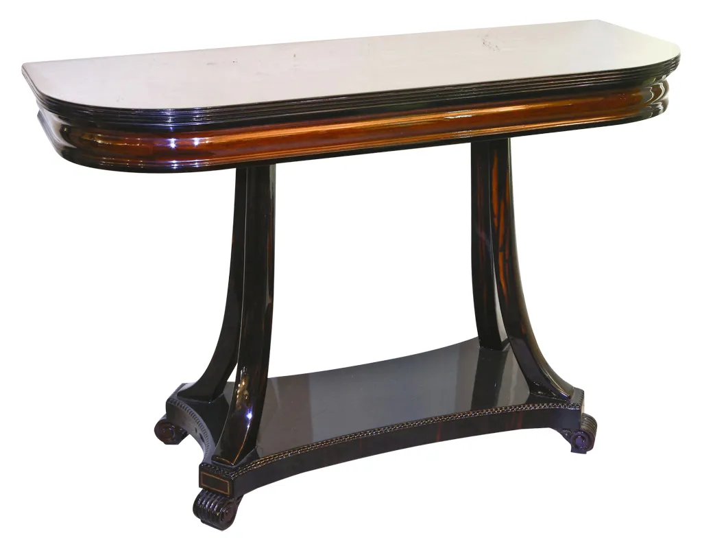 antique console table with elegant design and fine details