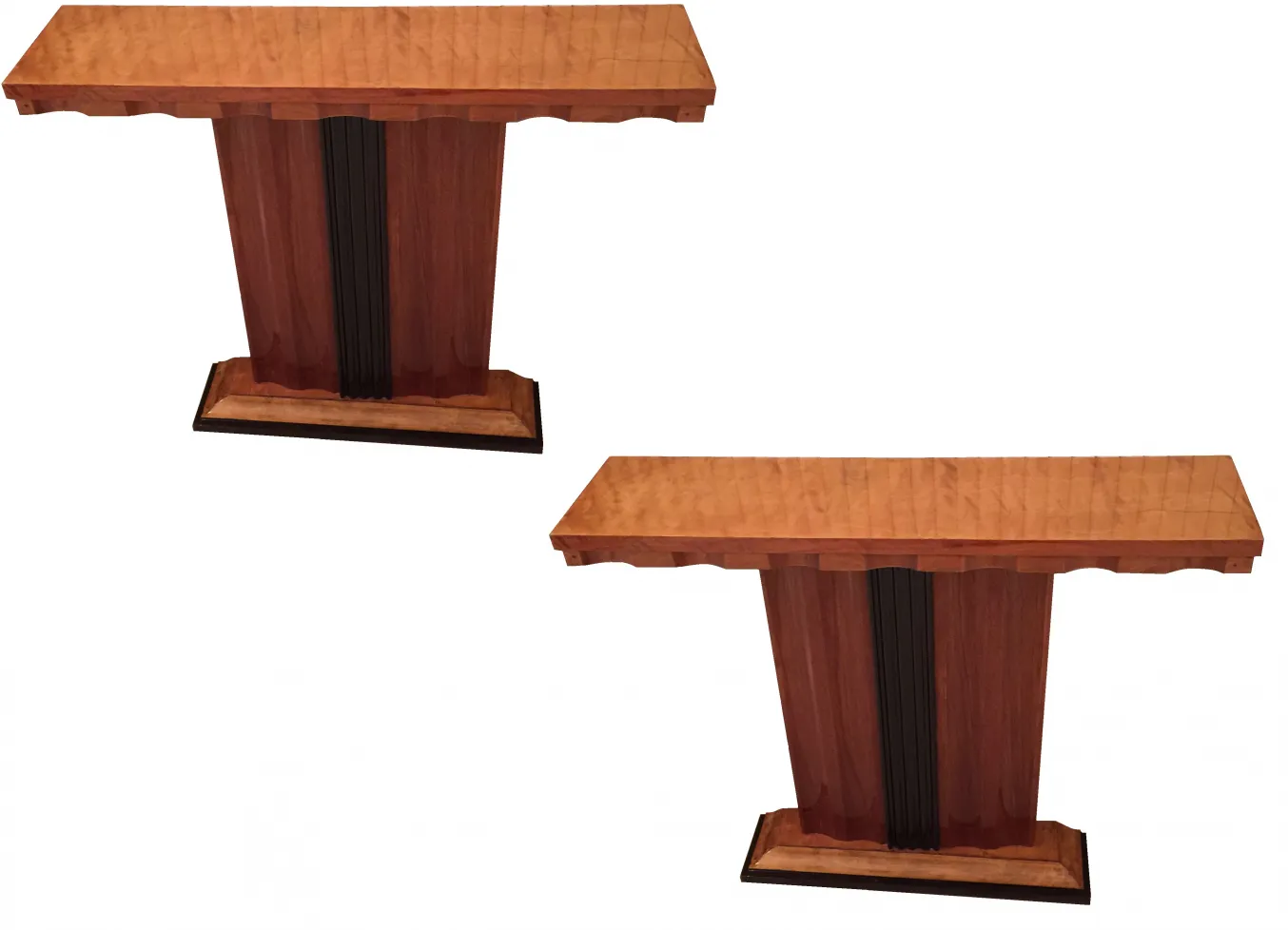 two antique consoles with elegant design