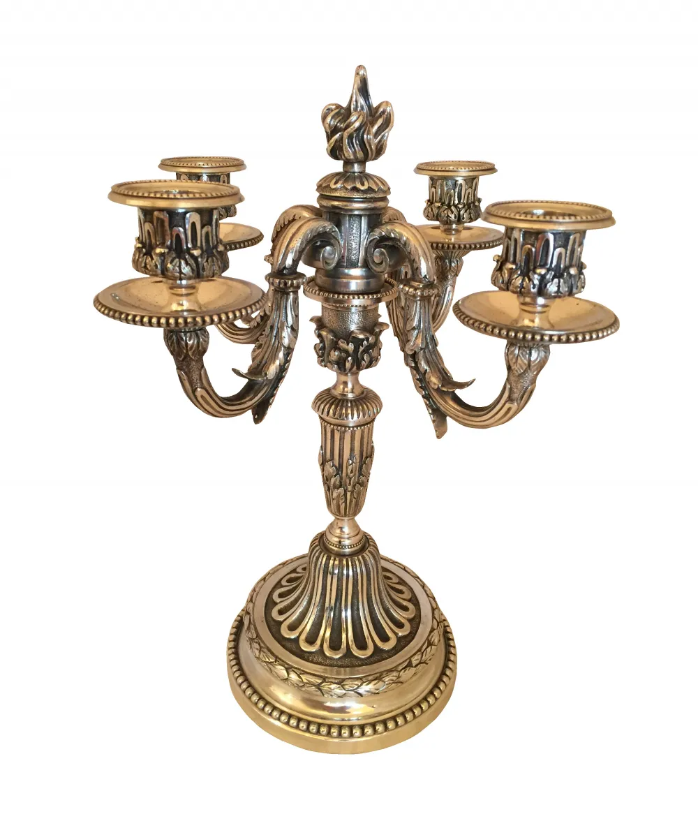Antique candelabras in Art Nouveau design, featuring multiple arms