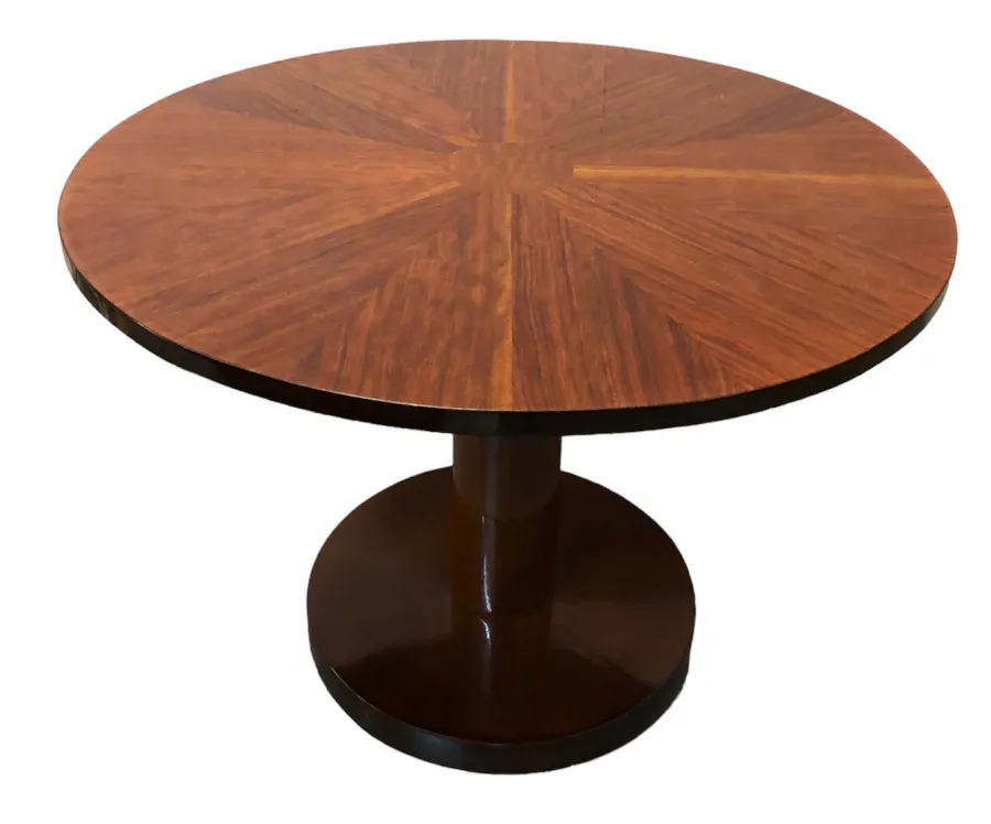 antique round small table with surface pattern