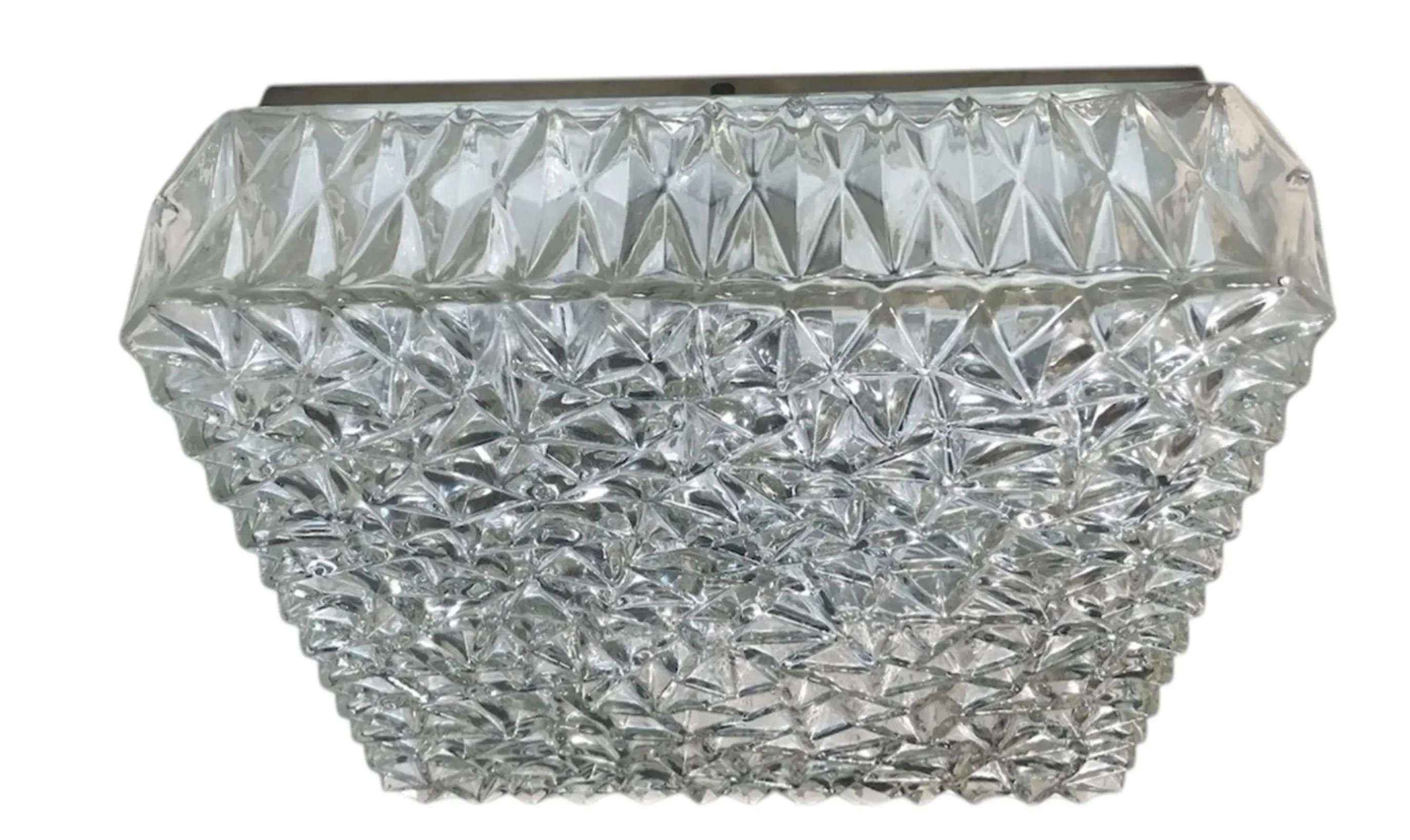 antique ceiling light with geometric shape, ceiling illumination