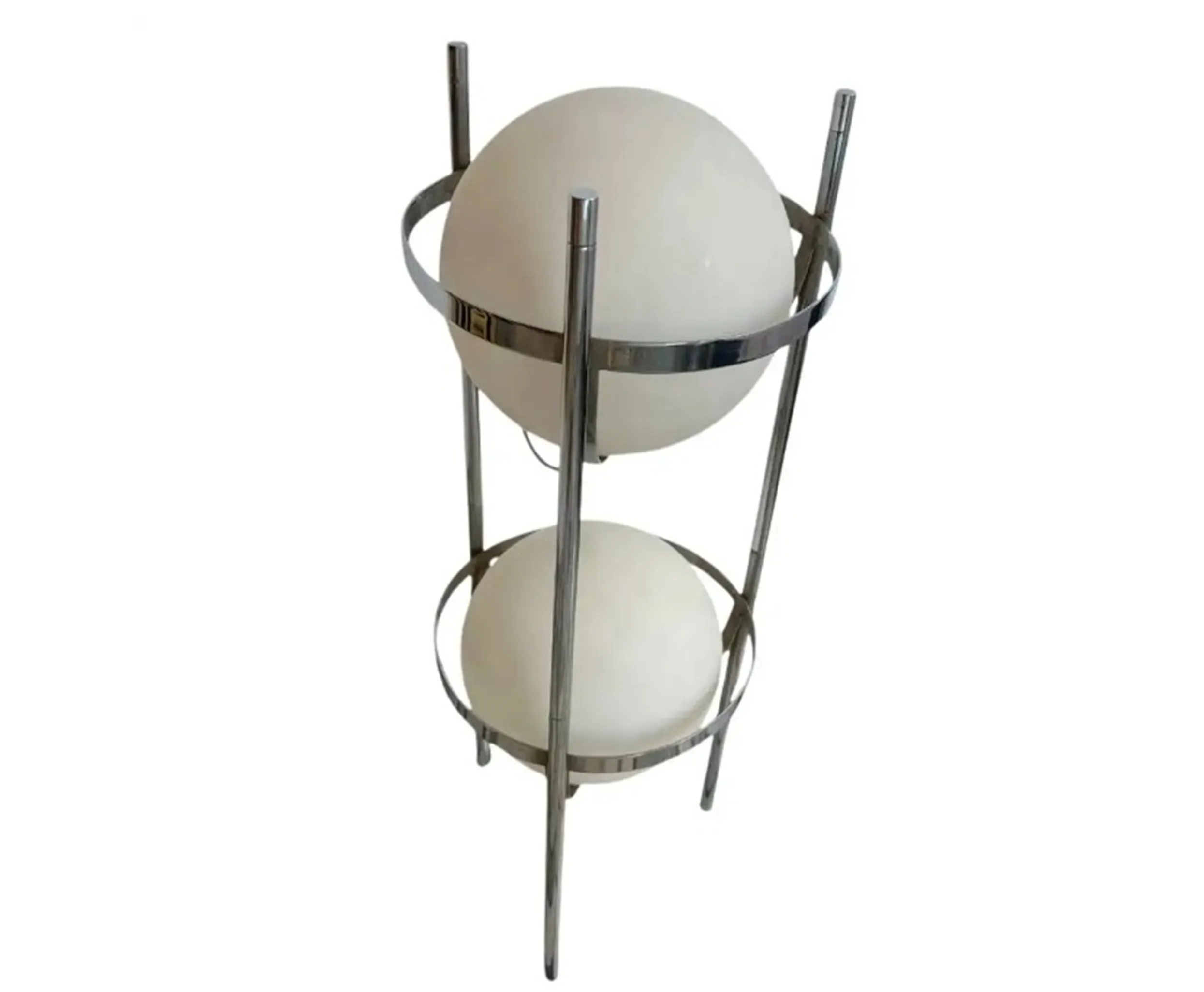 antique floor lamp with spherical shape, subtle environment