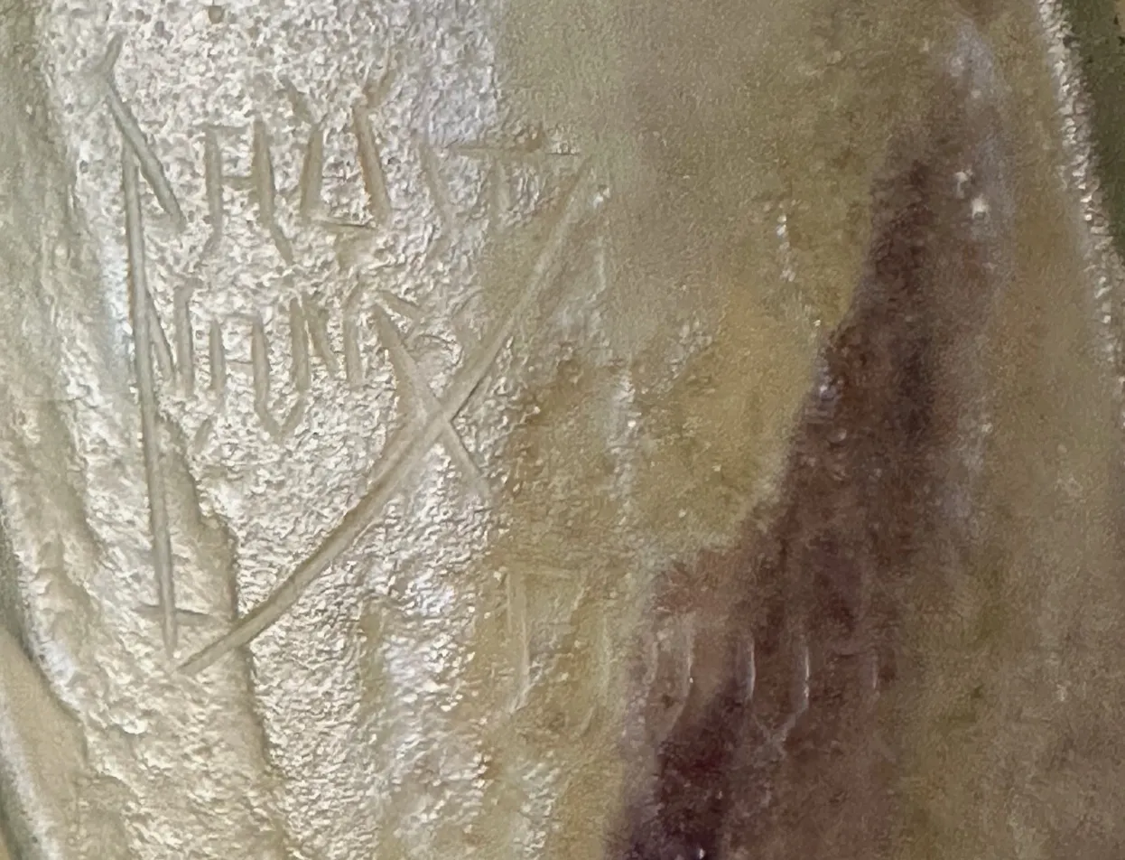 antique seal daum nancy with prominent engravings