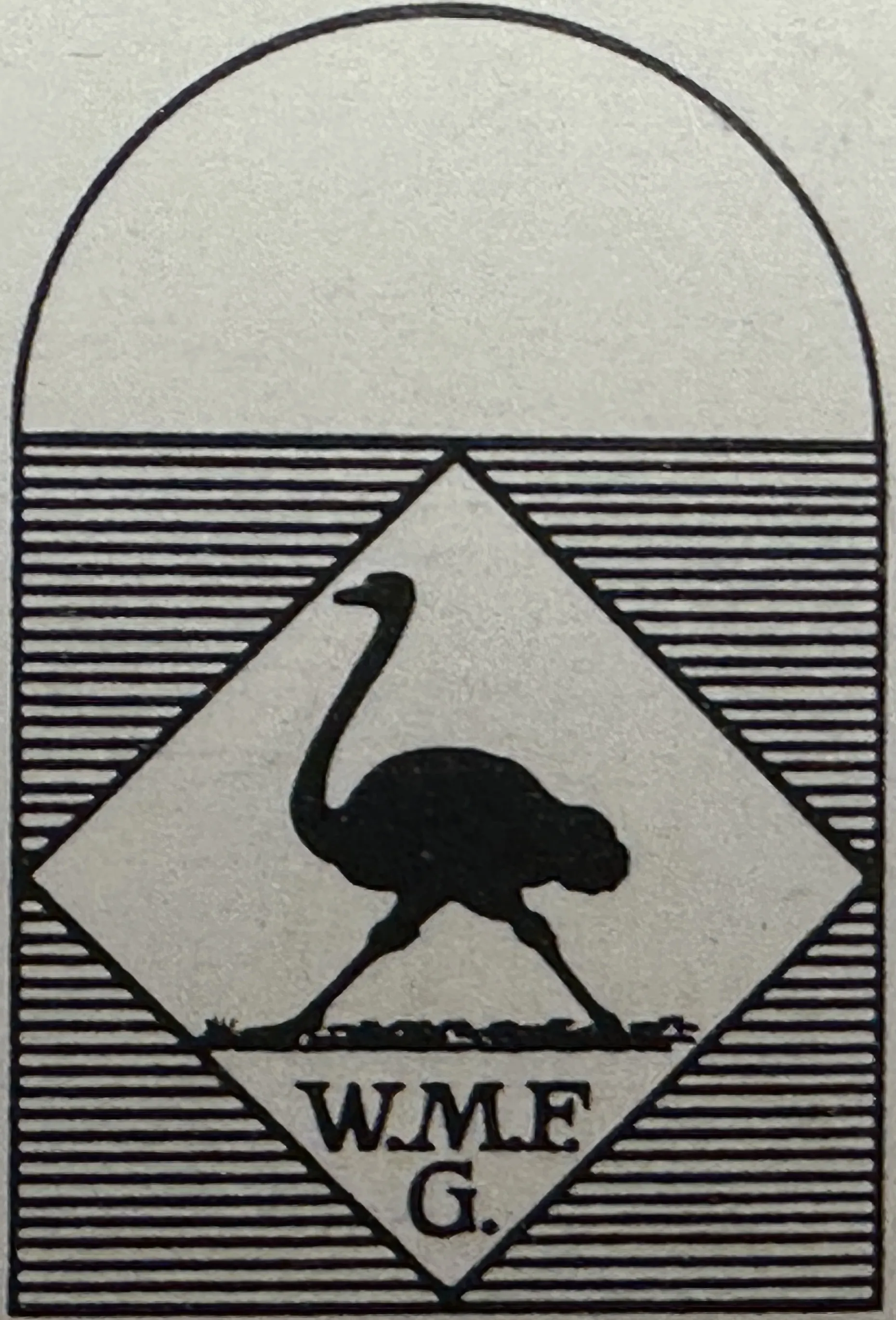 antique seal 5 WMF G featuring an ostrich design