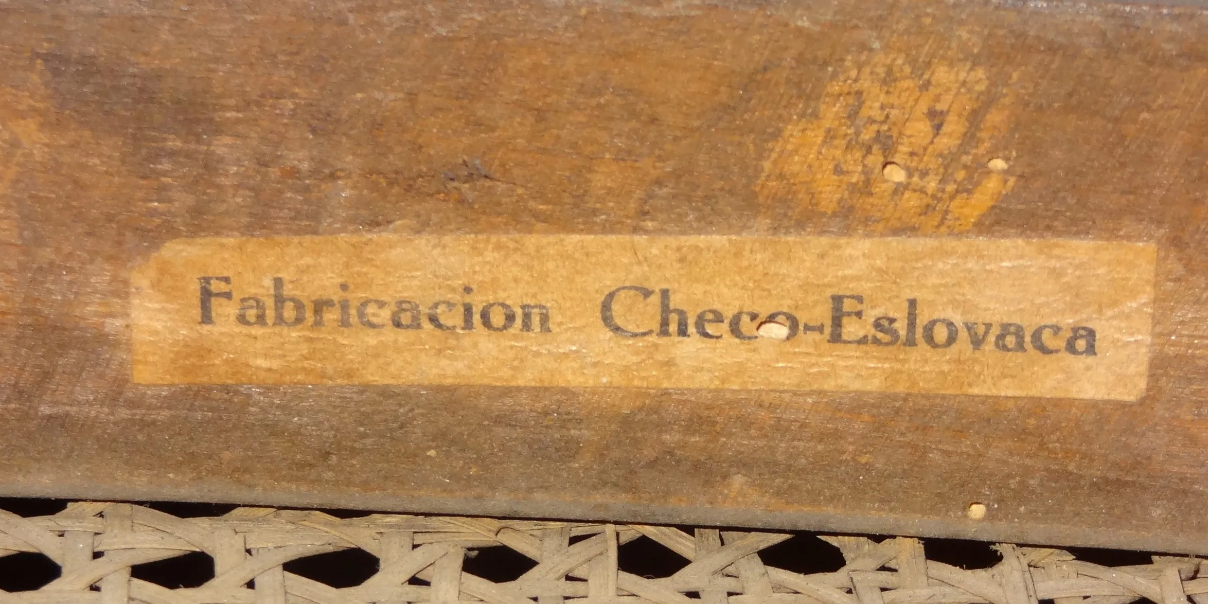 antique seal with czechoslovak manufacturing inscription